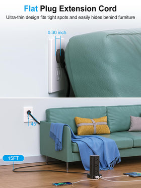 UWIWUTEI ultra-thin flat plug profile fitting flush to wall to save space