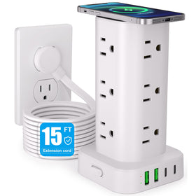 UWIWUTEI front view showing full tower and neat charging benefits