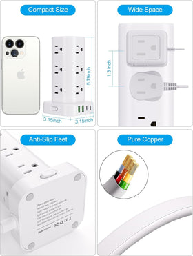 UWIWUTEI in use on a desk powering phone, tablet, and accessories