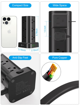 UWIWUTEI on a desk powering laptop phone and accessories for organized workspace