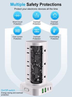 UWIWUTEI on a desk charging multiple devices for tidy workstation benefit