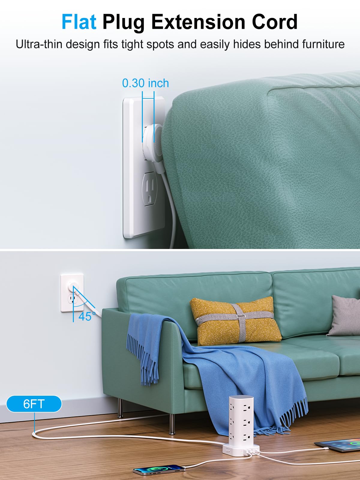 Flat-plug design on the UWIWUTEI tower fits flush against a wall