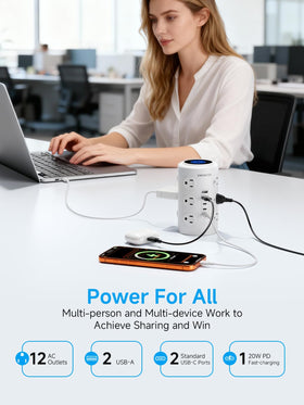UWIWUTEI flat 45-degree plug and 10ft cord allowing tight-space placement