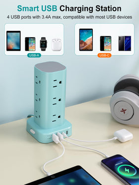 UWIWUTEI next to smartphone to show compact tower scale and space saving