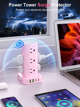 UWIWUTEI next to smartphone to show compact tower scale and convenience