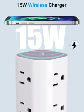 UWIWUTEI USB ports close-up highlighting fast USB-C and USB-A charging