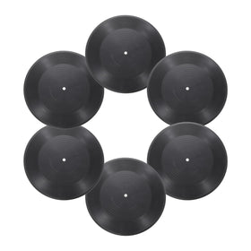uxcell blank vinyl records laid flat for versatile wall decoration.