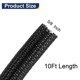 uxcell close-up braided texture highlighting durable PET weave benefit