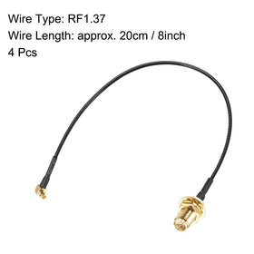 uxcell four-piece coaxial adapter set with MMCX to RP-SMA bulkhead connectors for simple wireless upgrades.