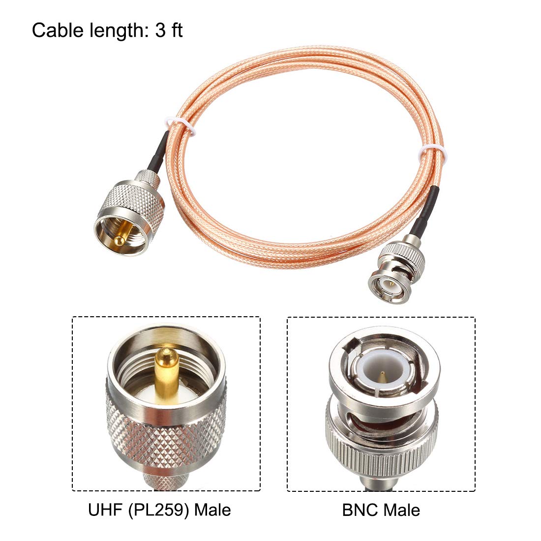 uxcell gold-plated contact close-up highlighting low resistance and reliable mating benefit