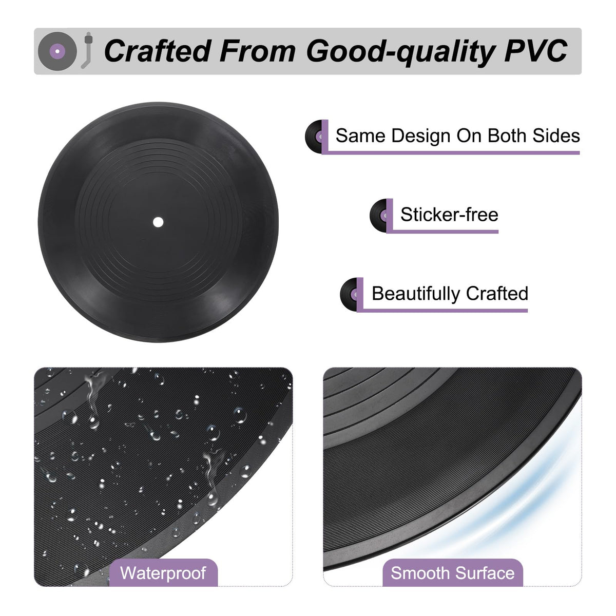 uxcell blank vinyl record canvas for painting and customization at home.