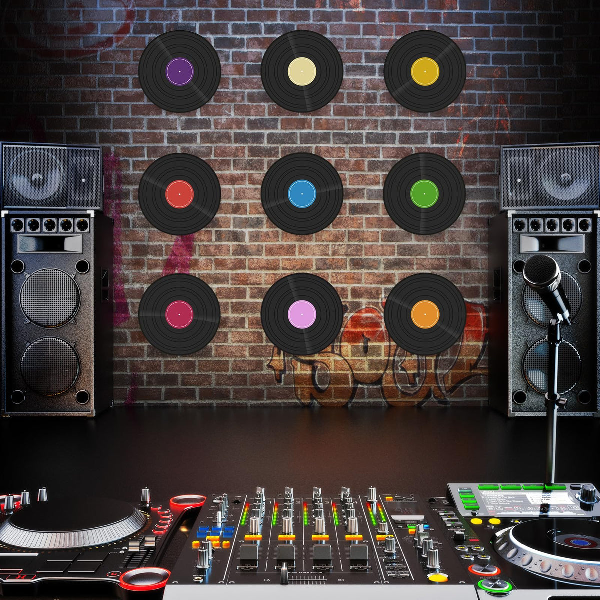 uxcell vinyl records wall mounting for simple quick decoration.