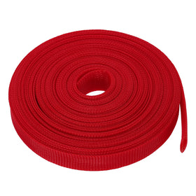 uxcell expandable sleeving red, 1 inch by 50 ft, durable wire insulation.