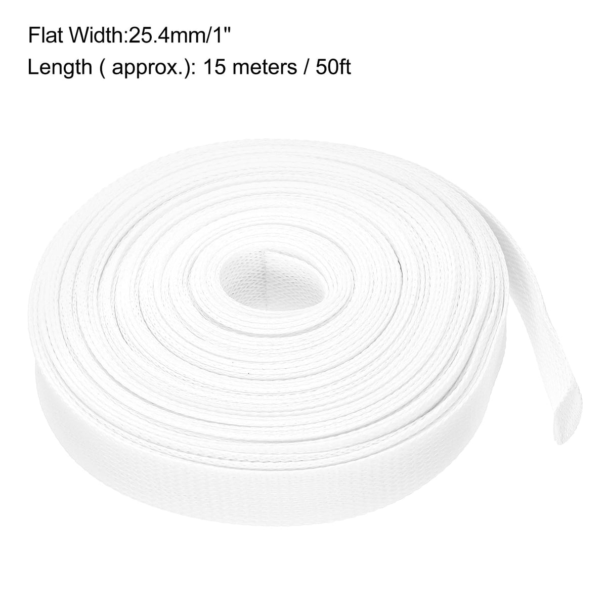 uxcell expandable sleeving flexible white material supports durable high-temp wiring