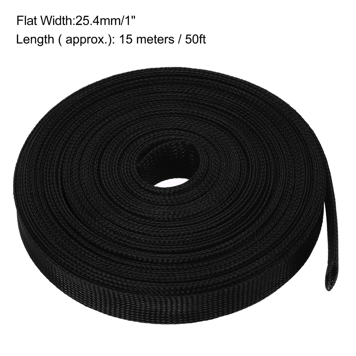 uxcell expandable sleeving 50ft length enables long runs with simple cuts.