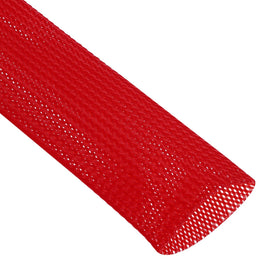 uxcell expandable sleeving wrapped cables in red for protection