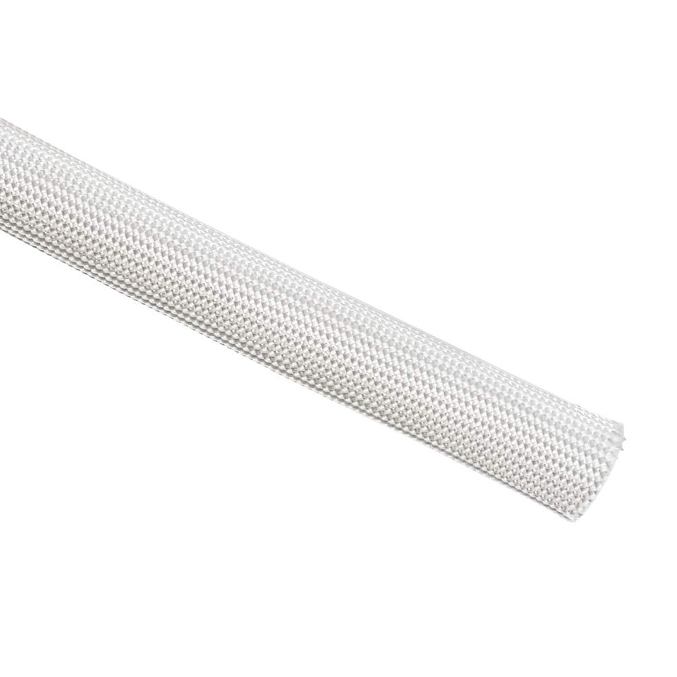 uxcell front packaging of 12mm fiberglass sleeve showing product length and benefit