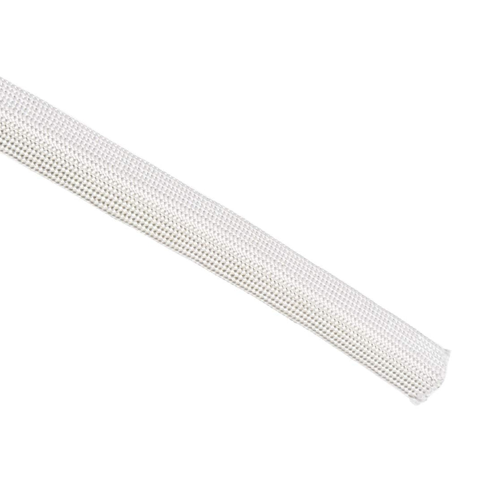 uxcell front packaging showing white fiberglass braid sleeve protecting cables