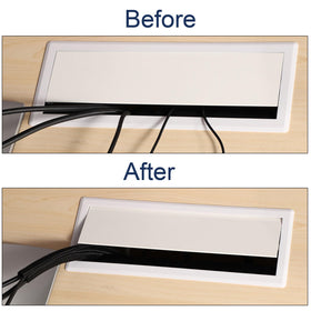 uxcell in use behind TV demonstrating concealed cables and cleaner setup benefit