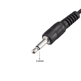 uxcell IR emitter laid next to ruler showing 4.9ft length, provides extended cable reach