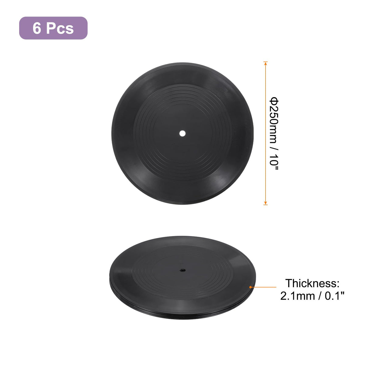 uxcell pvc plain vinyl records with retro texture for easy DIY projects.