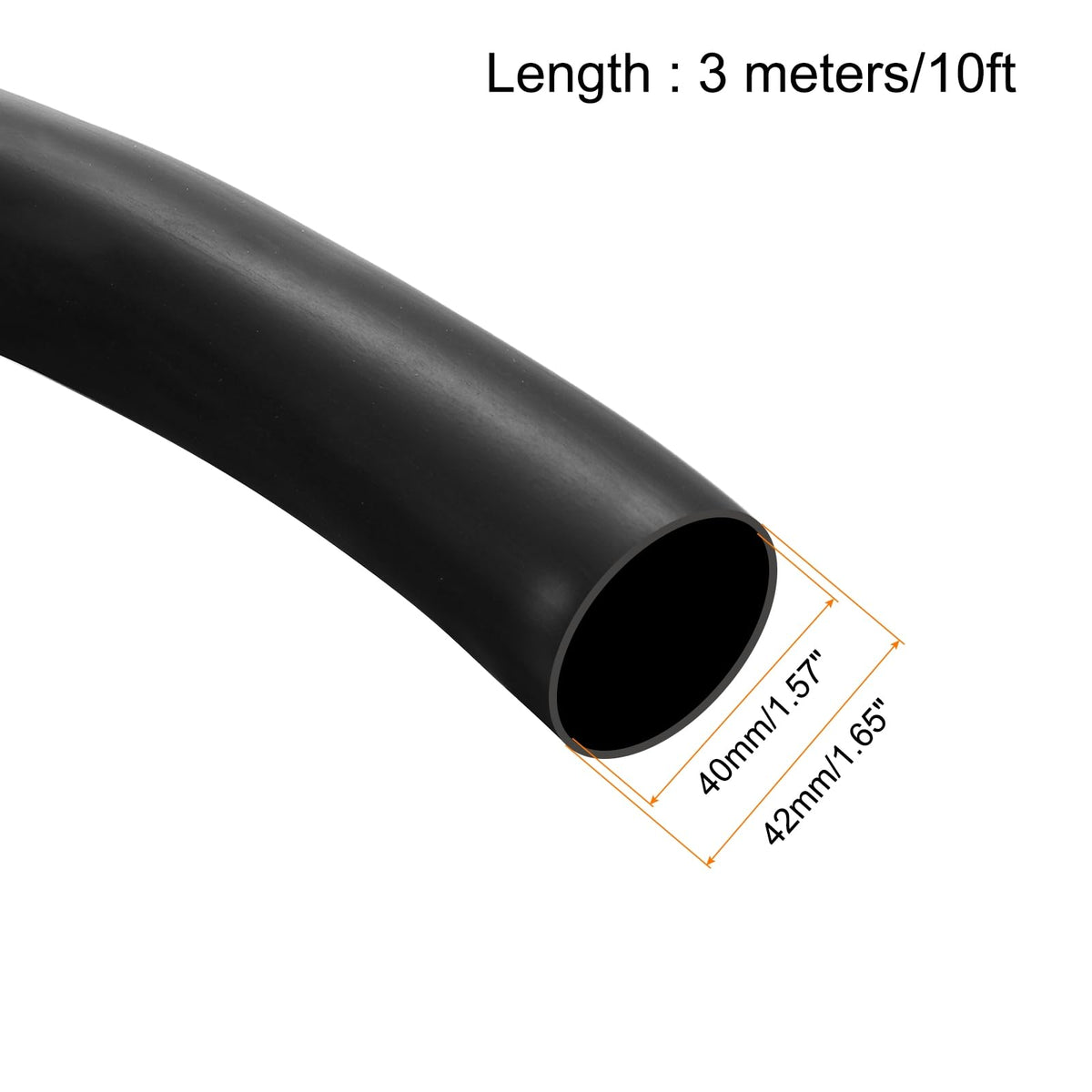 uxcell PVC tubing 10ft long, ideal for protecting electrical cables.