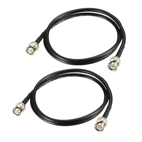 uxcell RG58 BNC front packaging showing two 3.3 ft cables and labeling for quick identification and convenience
