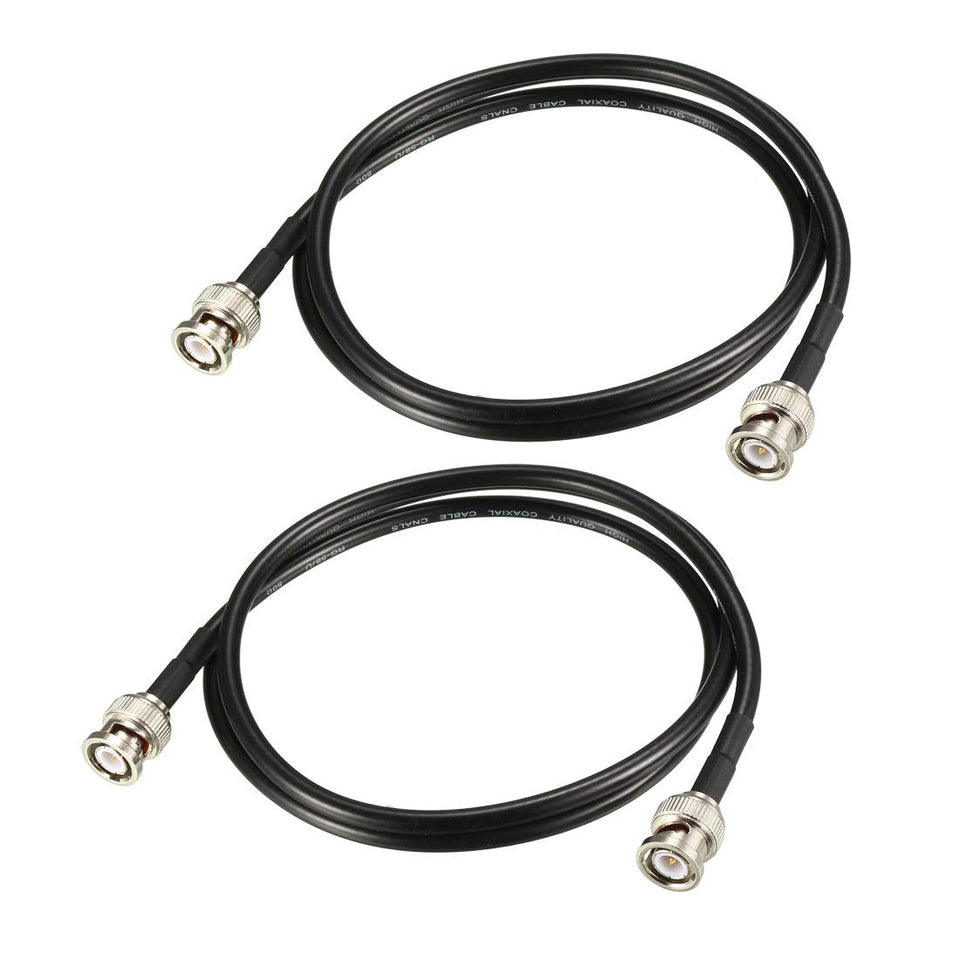 uxcell RG58 BNC front packaging showing two 3.3 ft cables and labeling for quick identification and convenience