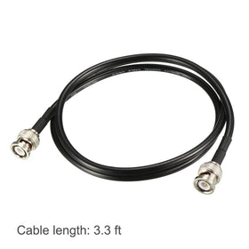 uxcell cable connected to an oscilloscope and signal generator illustrating stable RF measurements and easy hookup