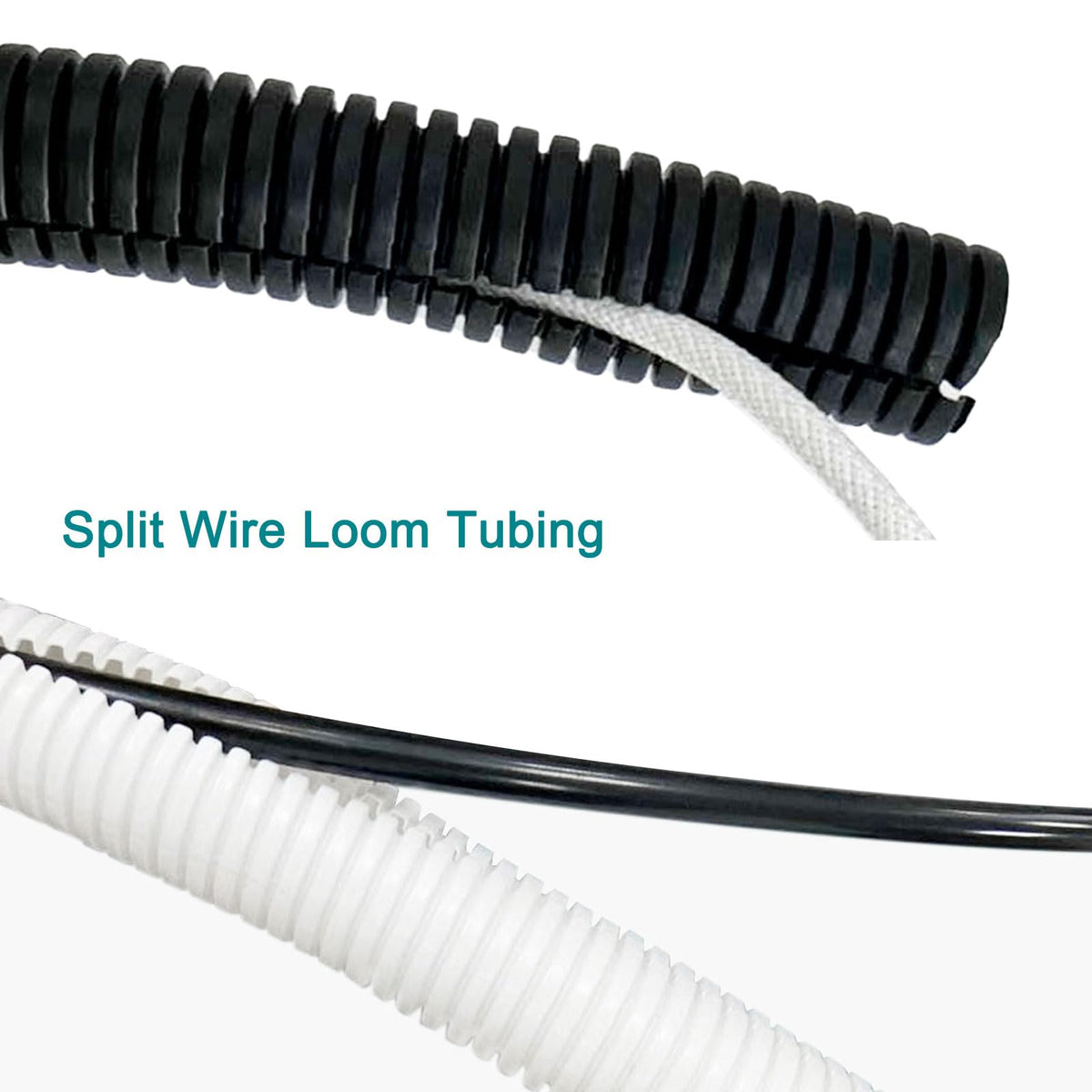 uxcell white split loom neatly conceals and shields home and office wiring