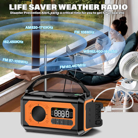 Compact, portable emergency radio ideal for kits, cars, and travel.