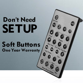 Uyibii Bose Wave remote silver side view for ergonomic handling