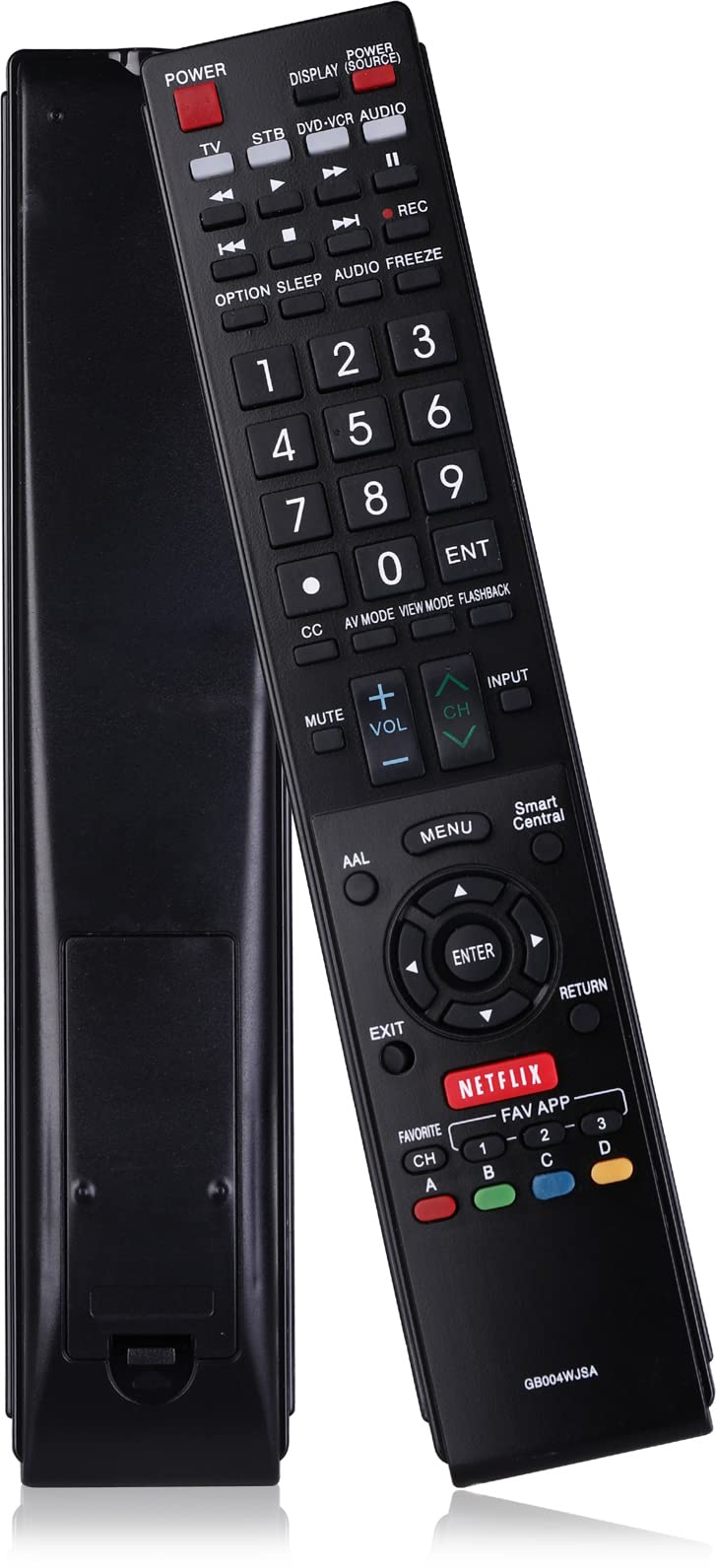 Uyibii remote for Sharp Aquos, front view for universal control