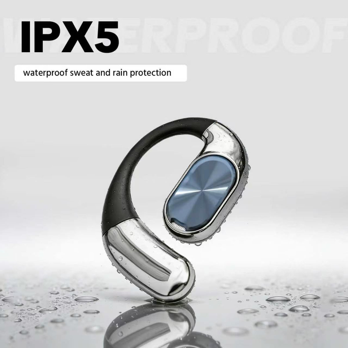 UZKO size comparison with key showing lightweight eight-gram earbuds