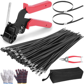 UZLU front packaging showing complete heavy-duty zip tie kit benefits