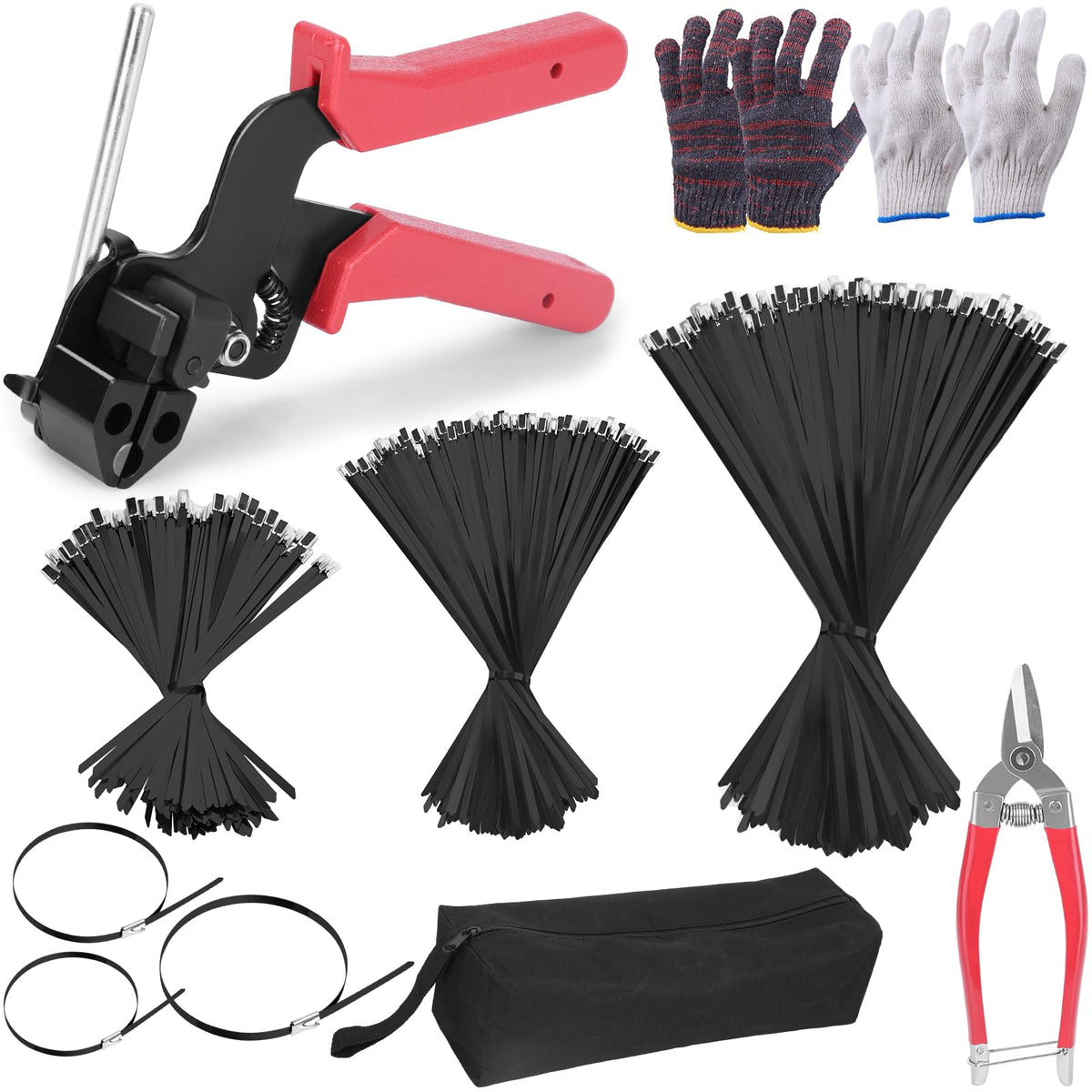 UZLU storage bag open with ties and tools showing organized portability