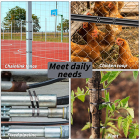 UZLU ties securing a fence illustrating durable outdoor holding