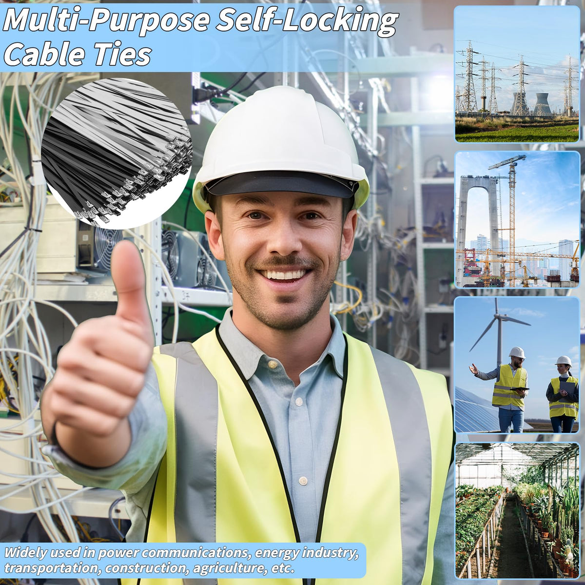UZLU versatile ties for fences, gardens, farms and more.