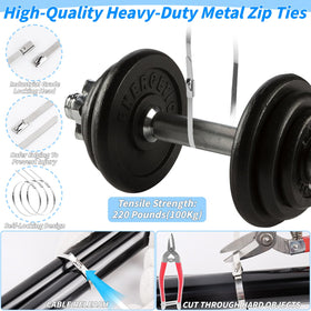 UZLU tensioning gun tightening a stainless steel tie for quick one-handed installation