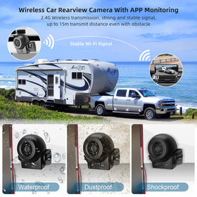 Uzone Wireless Backup Camera night vision provides clear parking assistance after dark.