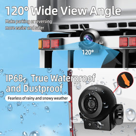 Uzone Wireless Backup Camera rechargeable battery enables cordless installation.