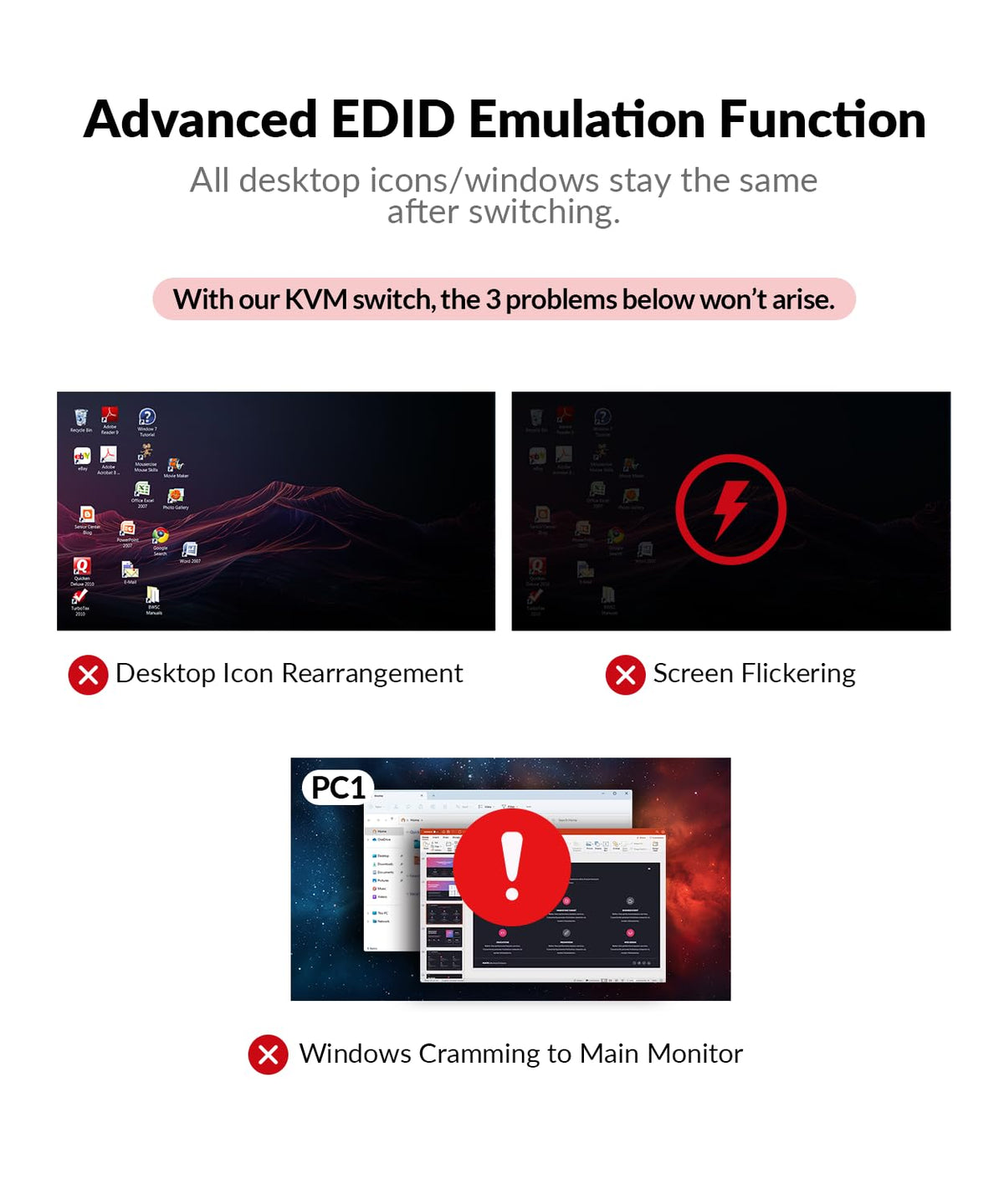 v AV Access KVM connection with laptop USB-C input
