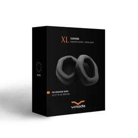 V-MODA XL cushions packaging in black, premium upgrade for your headphones