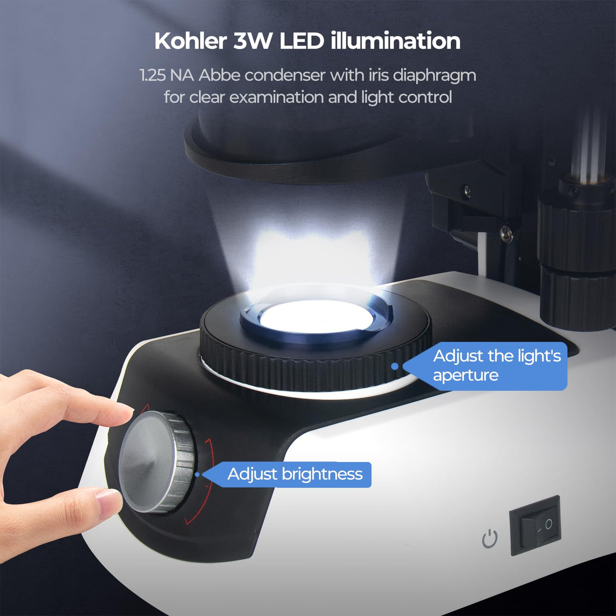 Vabiooth 40-1000x magnification range enables versatile sample inspection