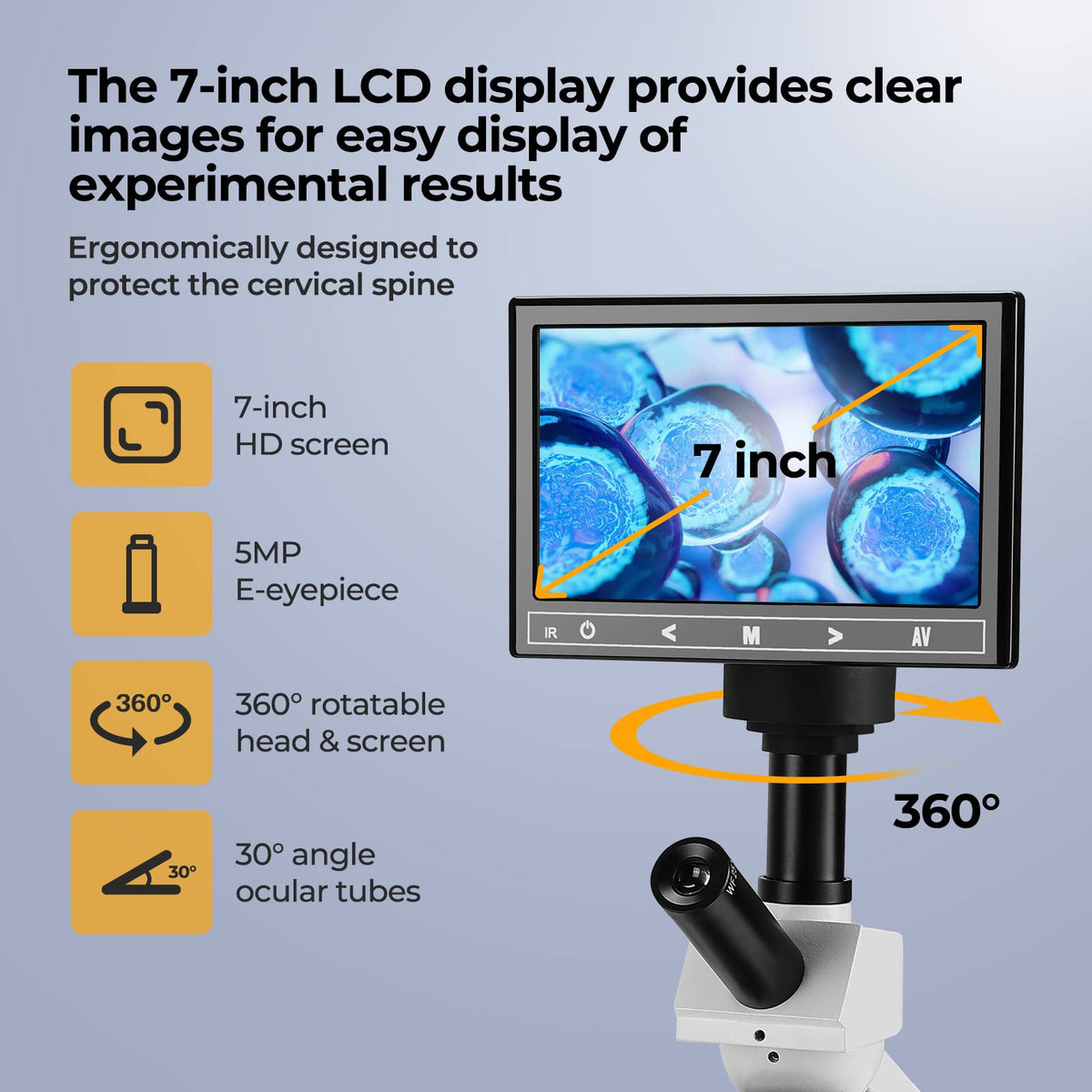 Vabiooth Blood Version LCD display view for sharing observations directly on screen