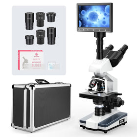Vabiooth trinocular microscope with LCD screen for large viewing area and sharing