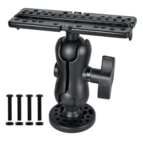 Vadaxx Fish Finder Mount Base on flat surface offers universal compatibility for many models