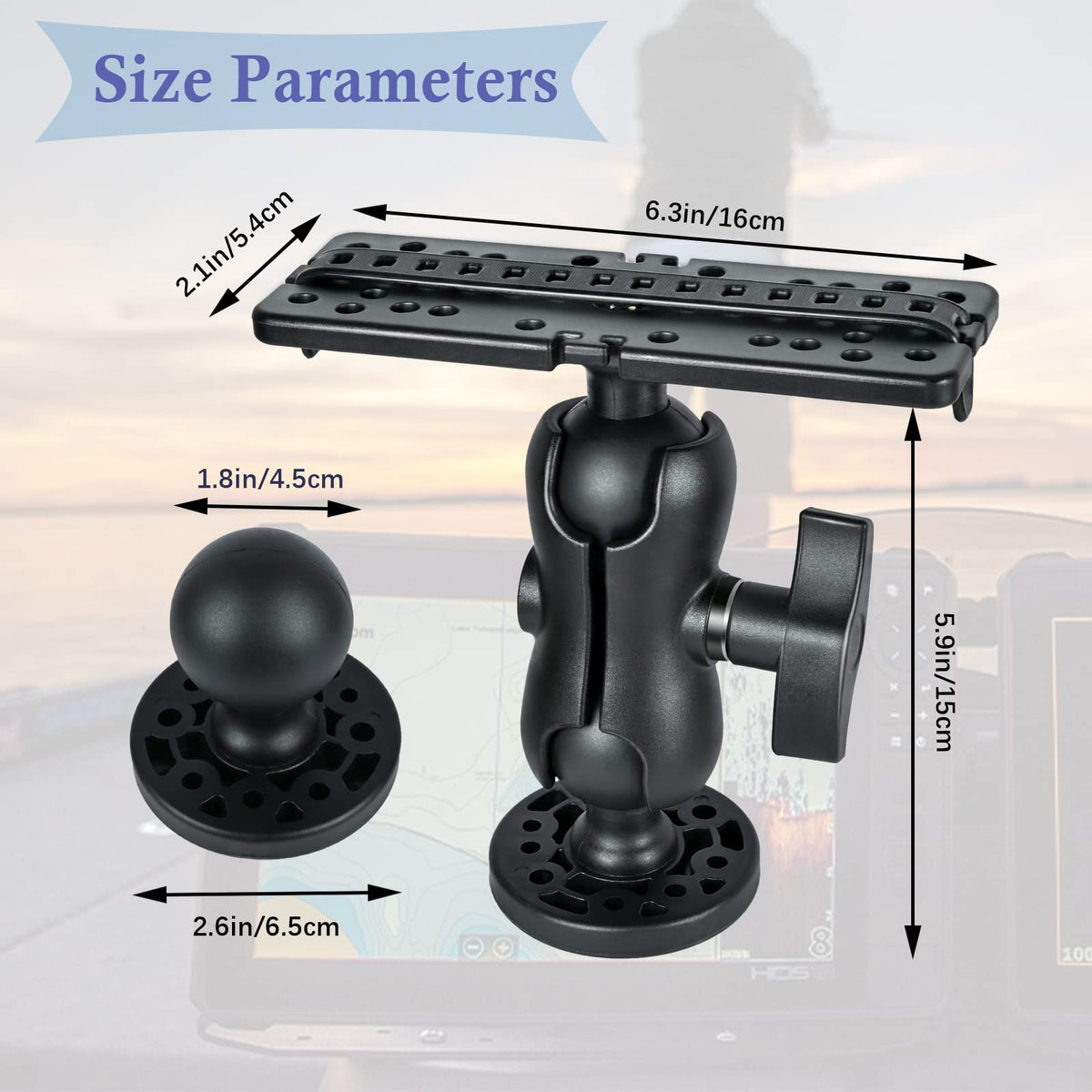 Vadaxx top flat panel measures 6.3 by 2.1 inches