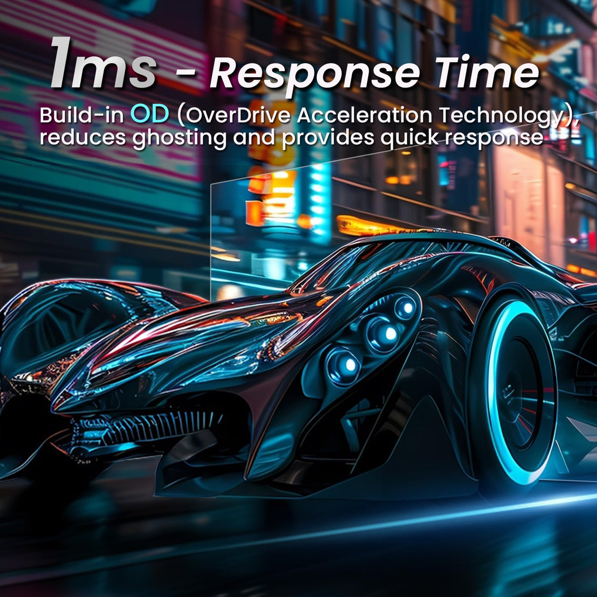 VAIMI 180Hz refresh rate enables smooth motion for fast-paced gaming.