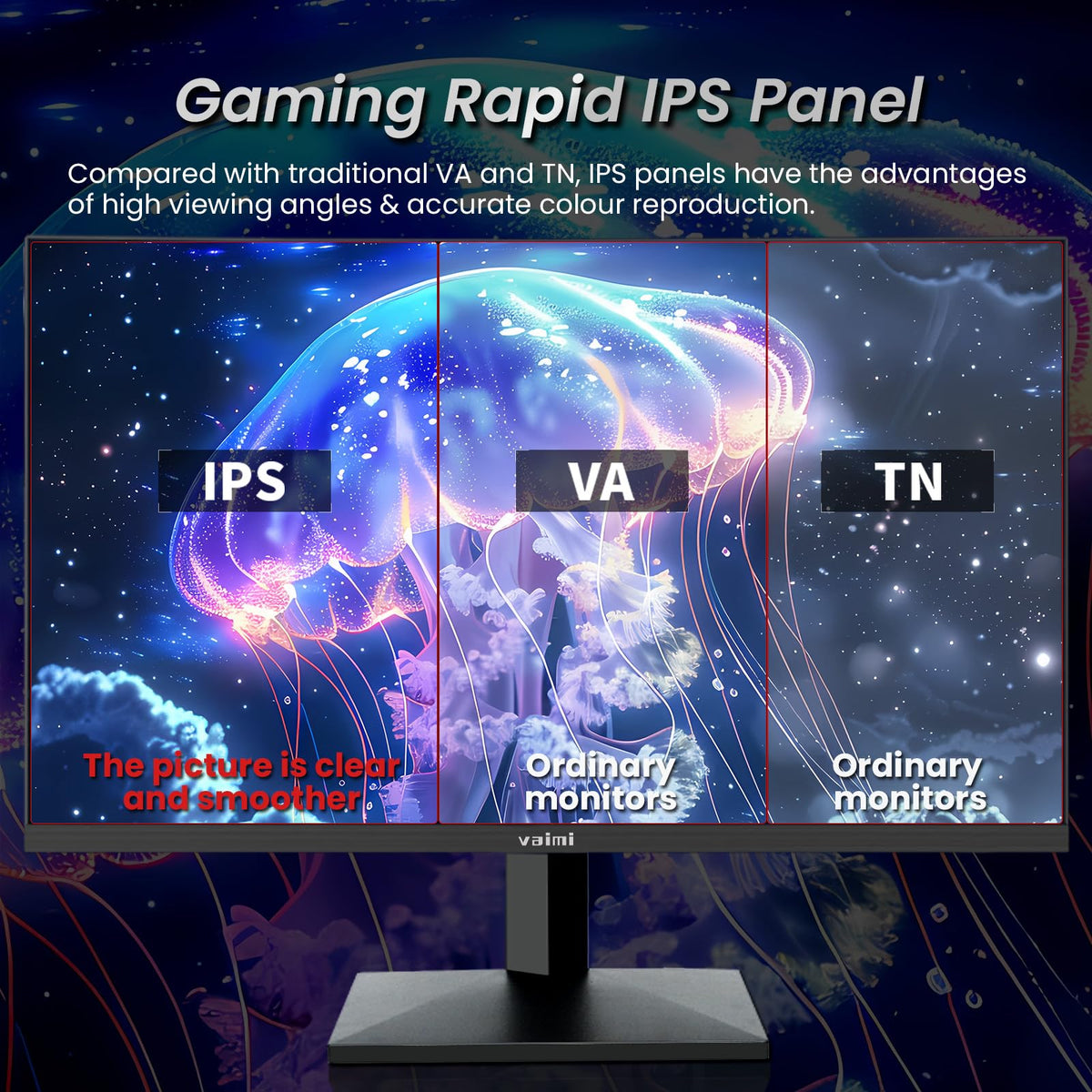 VAIMI backlit RGB lighting adds atmosphere during late-night gaming.